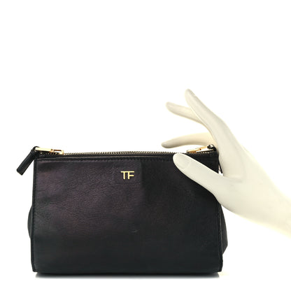 Tom Ford Grained Calfskin Cosmetic Pouch Black 2 of 9