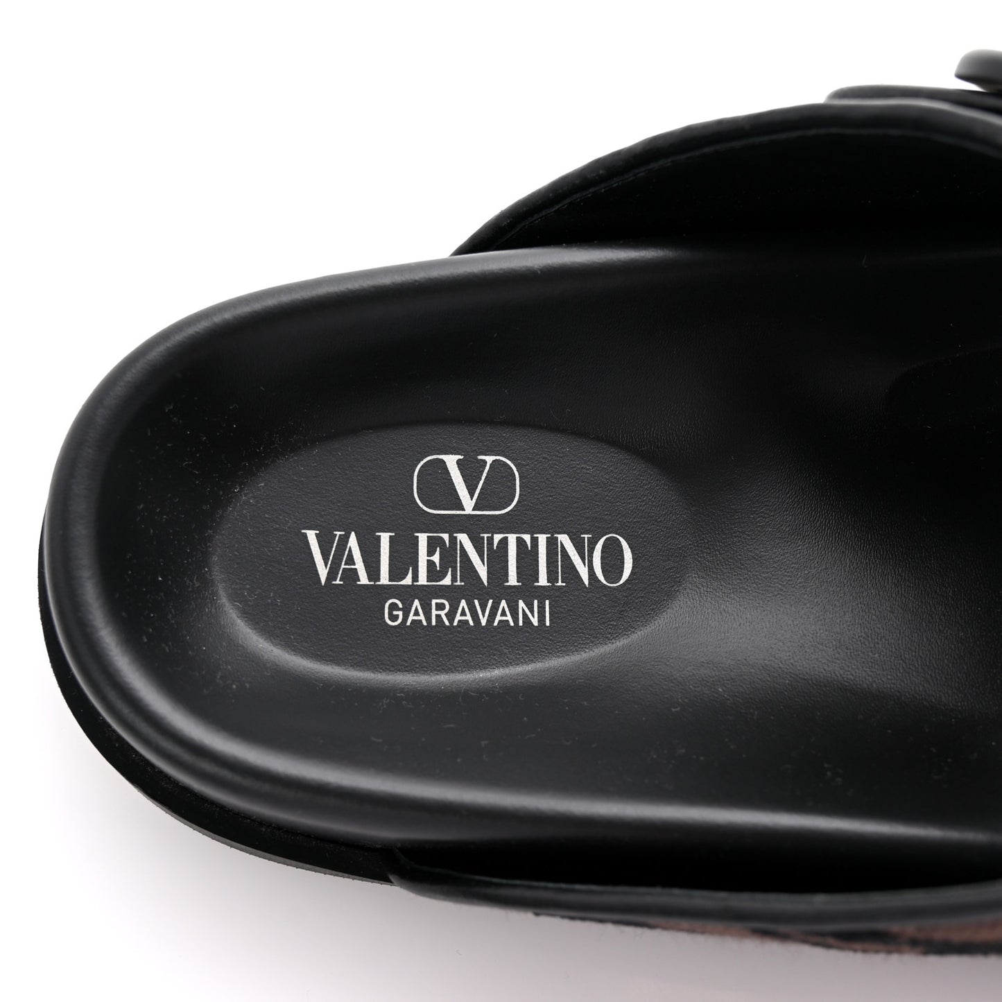 Toile Iconographe Vlogo Mens Double Strap Slide Sandals 43 Fondant Black