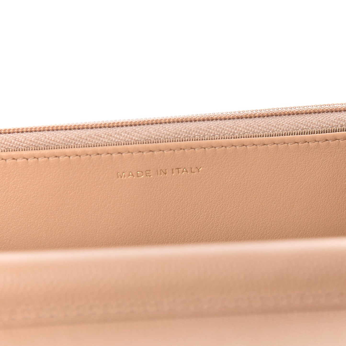 Caviar Quilted Wallet On Chain WOC Beige