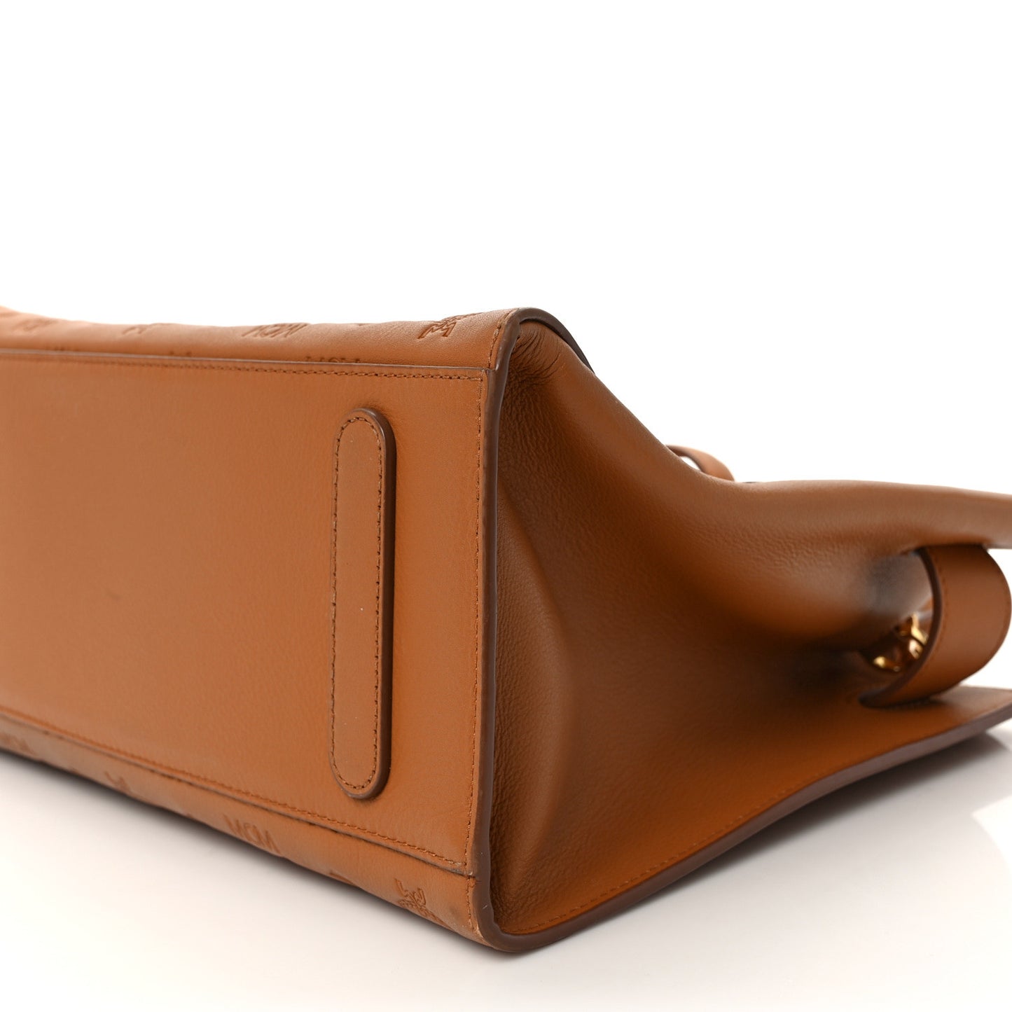 Calfskin Ottomar Monogram Medium Essential Tote Cognac