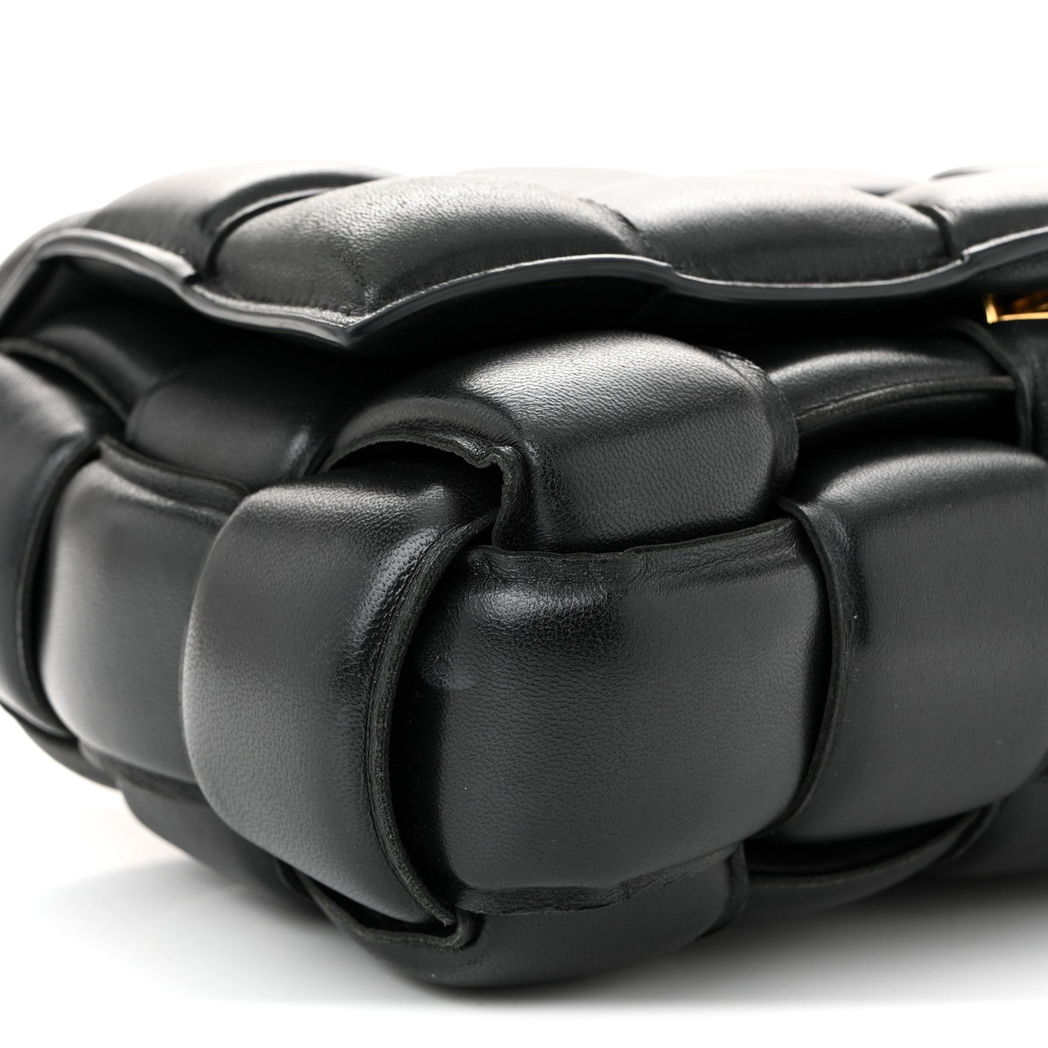 Bottega Veneta Nappa Maxi Intreccio Padded Cassette Crossbody Bag Black 9 of 10