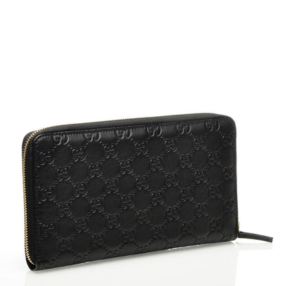 Gucci Guccissima Zip Around Travel Wallet Black 3 of 6