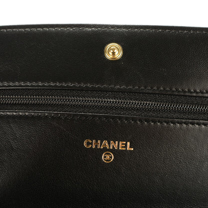 Chanel Lambskin Quilted Boy Wallet On Chain WOC Black 6 of 8