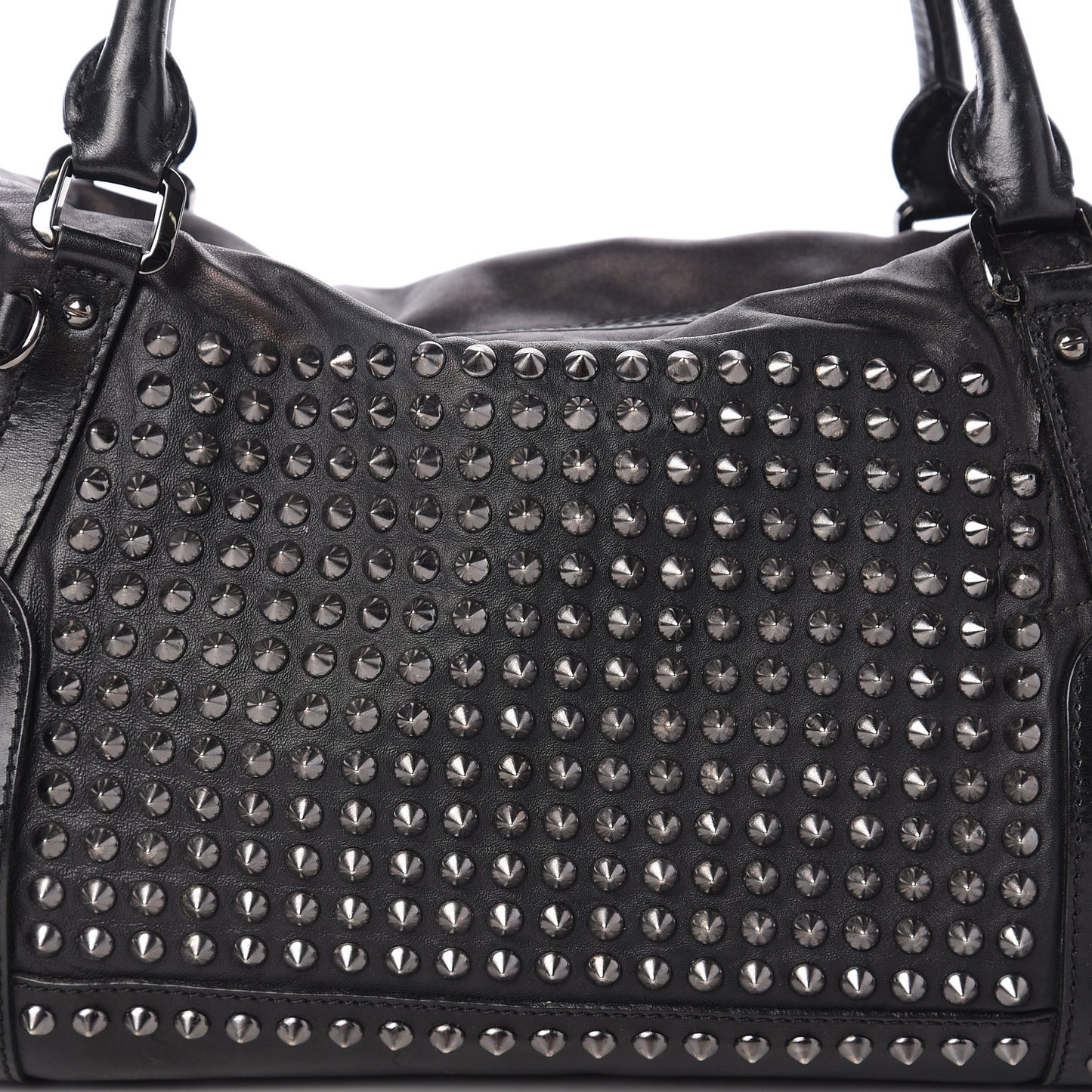 Prorsum Calfskin Studded Shoulder Bag Black