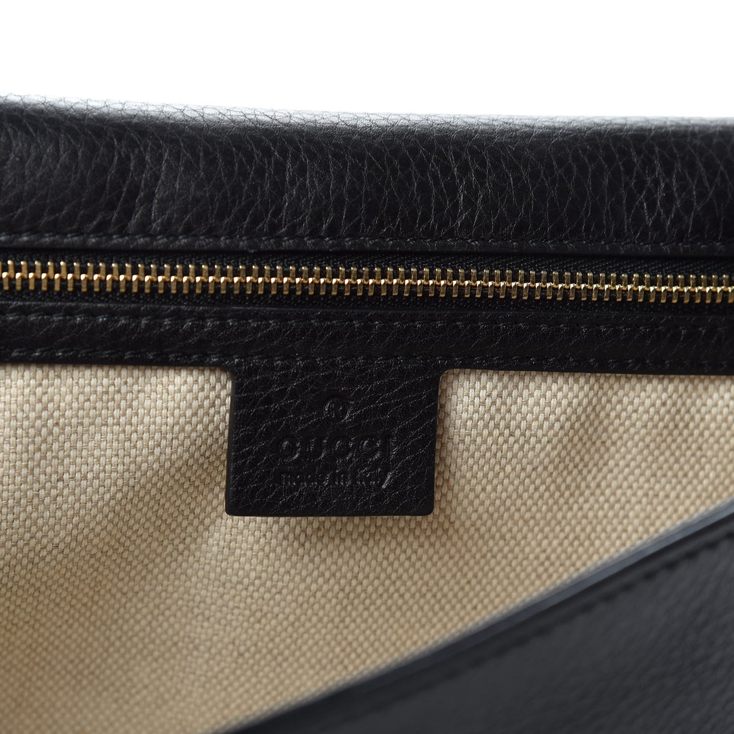 Pebbled Calfskin Medium Soho Clutch Black