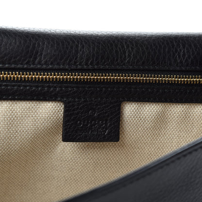 Gucci Pebbled Calfskin Medium Soho Clutch Black 6 of 7