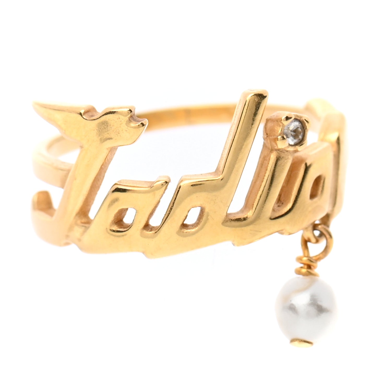 Metal Pearl J'Adior Ring 54 Gold