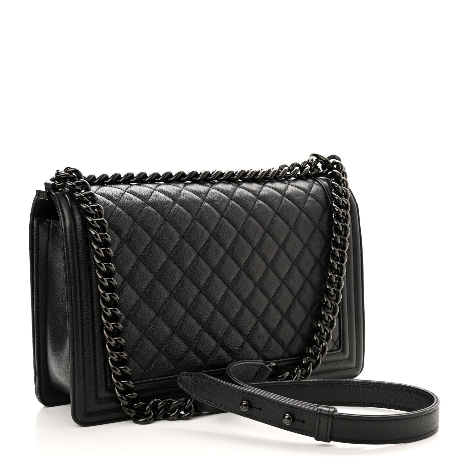 Chanel Caviar Quilted New Medium Boy Flap So Black 3 of 11