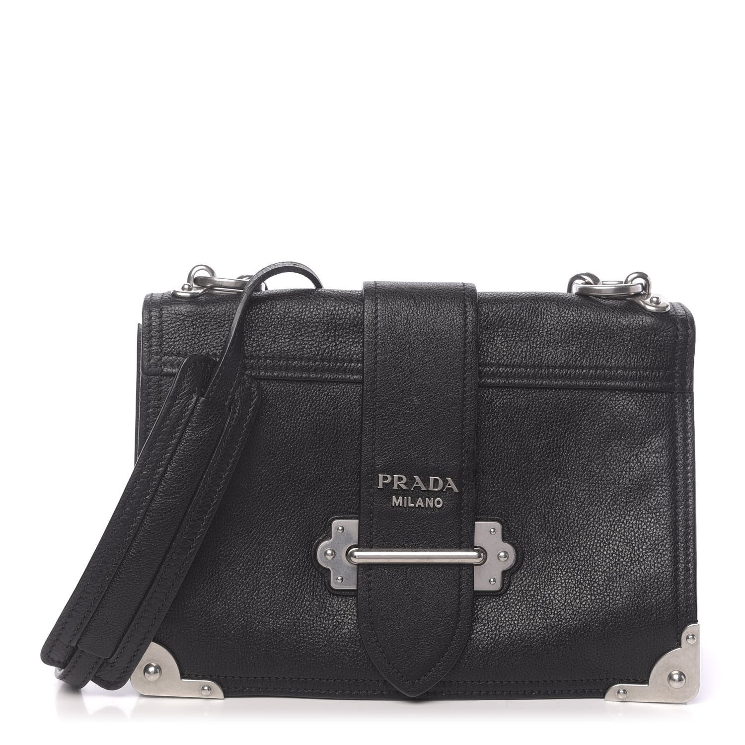 Prada Glace Calf Large Soft Cahier Bag Black Astrale 1 of 11