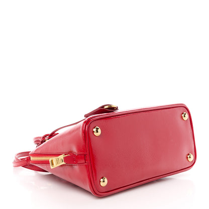 Prada Saffiano Vernice Small Promenade Tote Rosso 4 of 11