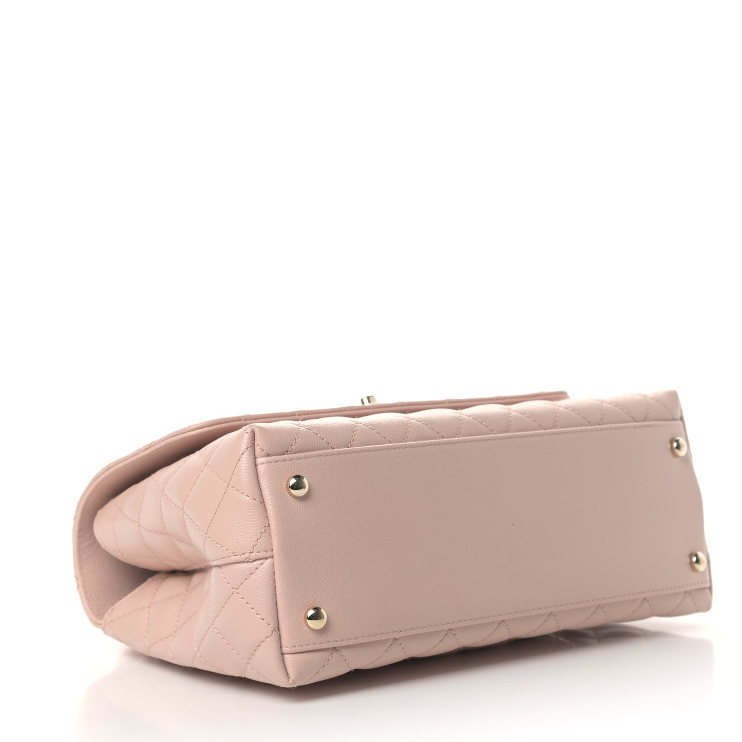 Caviar Quilted Small Coco Handle Flap Light Pink