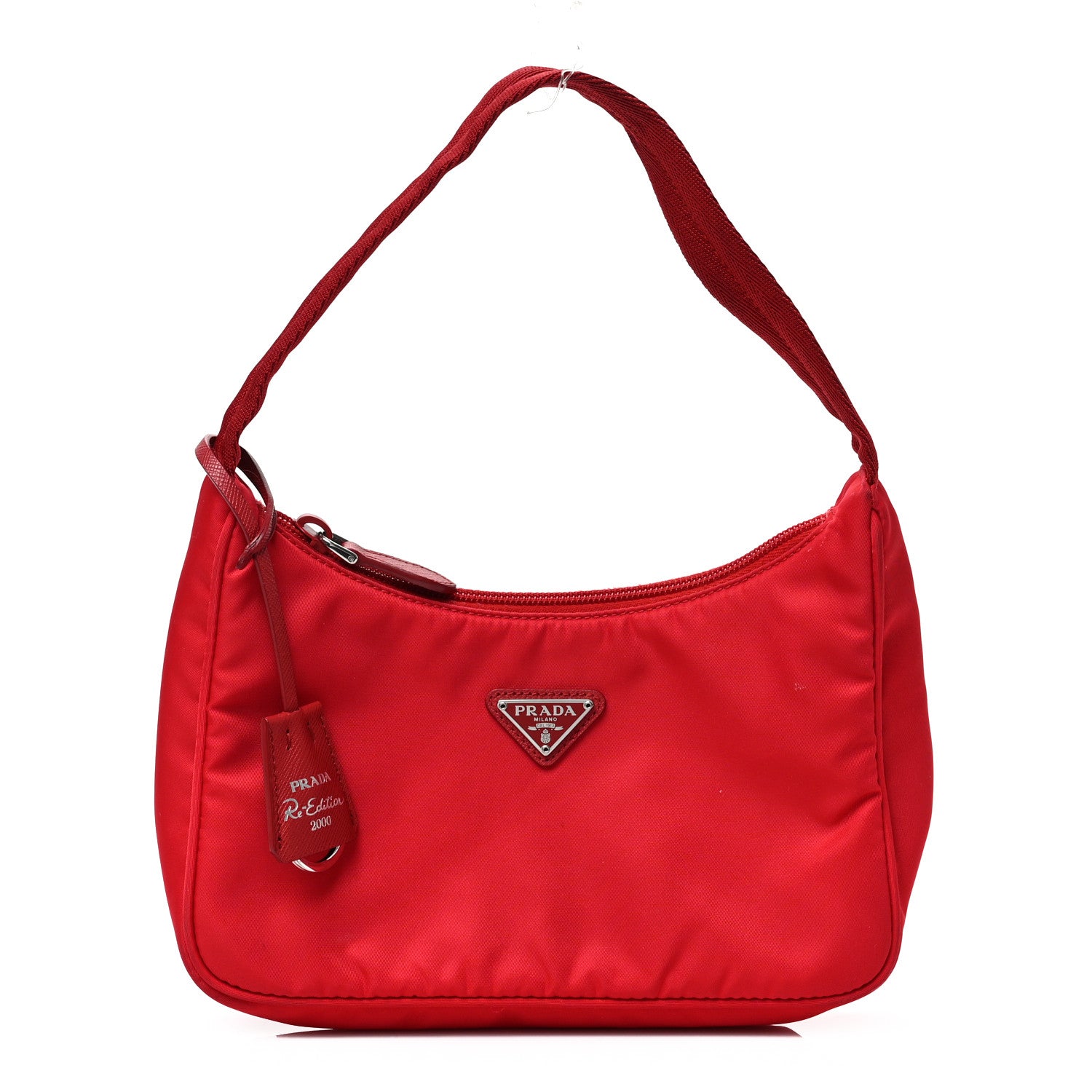 Prada Tessuto Nylon Mini Re-Edition 2000 Bag Rosso 1 of 7