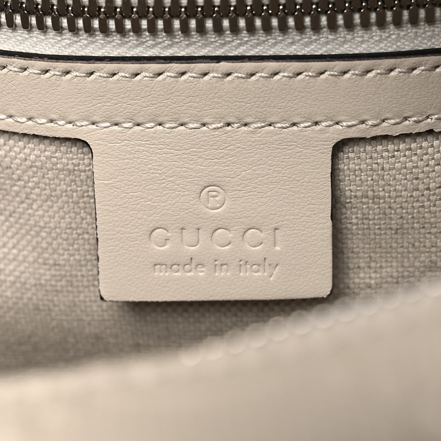 Gucci Calfskin GG Tennis Embossed Square Messenger Bag Mystic White 6 of 10