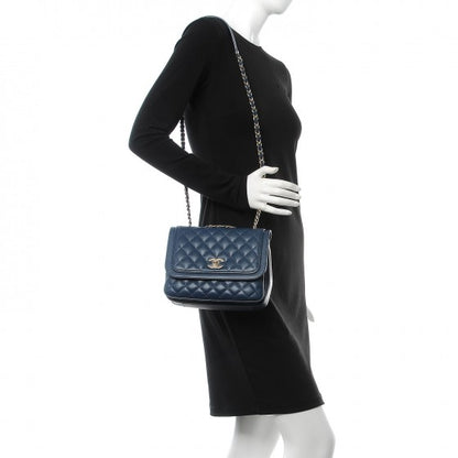 Chanel Lambskin Quilted Medium Lovely Day Flap Blue 2 of 8