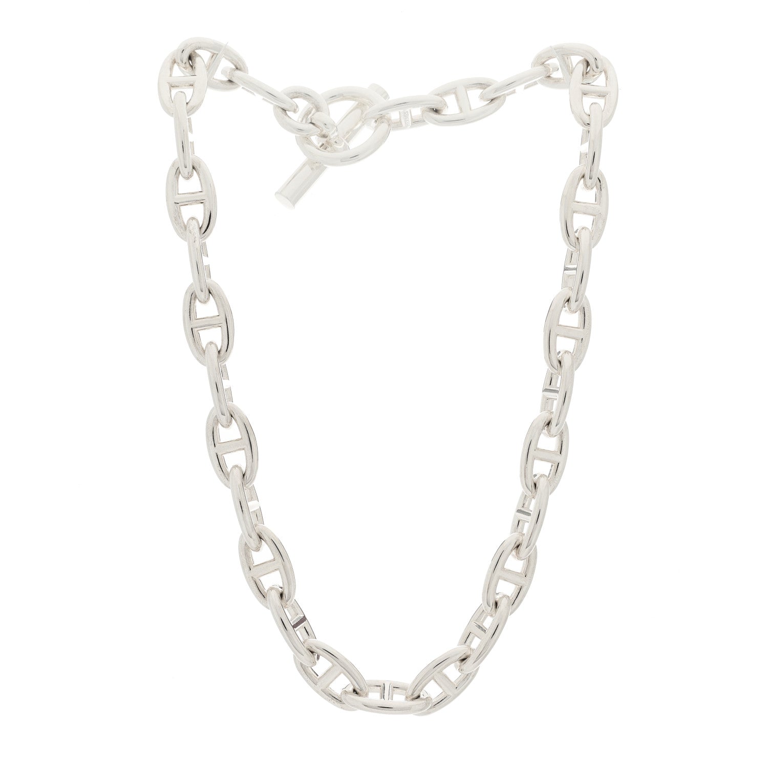 Hermes Sterling Silver GM Chaine D'Ancre Necklace 3 of 6