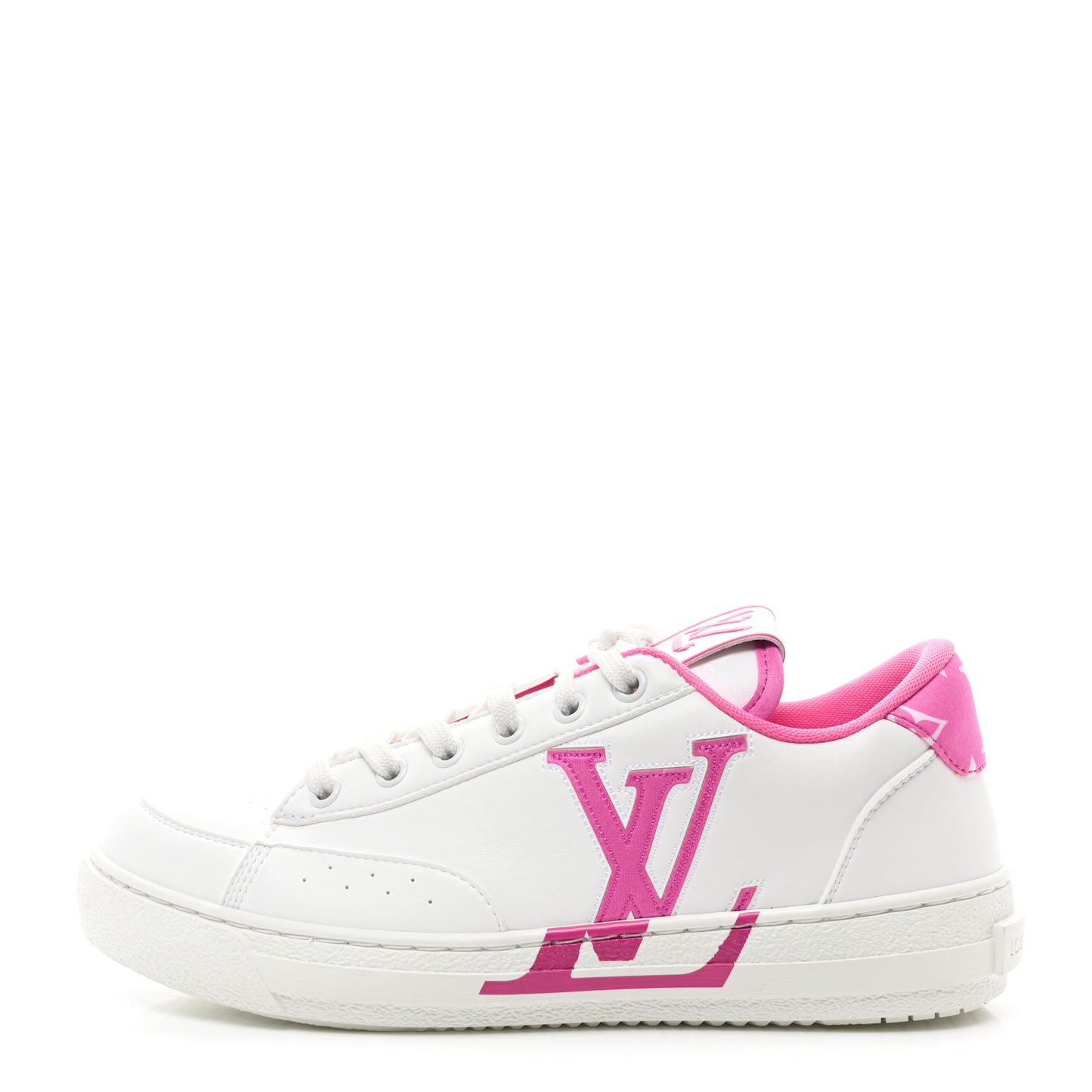 Calfskin Charlie Sneaker 37.5 White Fuchsia