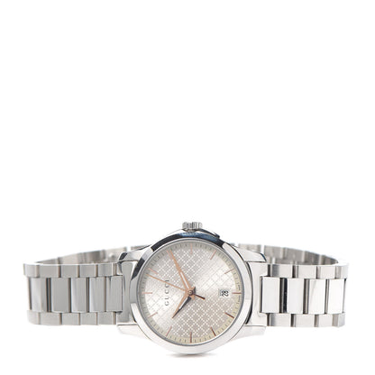 Gucci Stainless Steel 27mm G-Timeless Diamante Quartz Watch 2 of 6