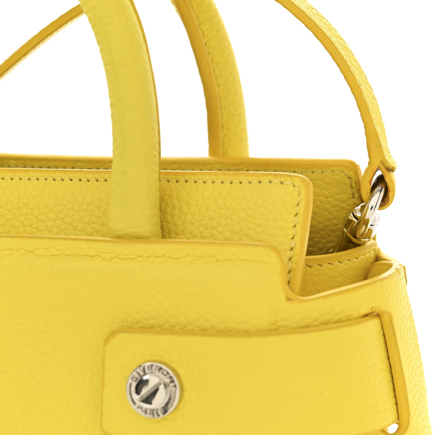 Givenchy Grained Calfskin Nano Horizon Satchel Yellow 11 of 13