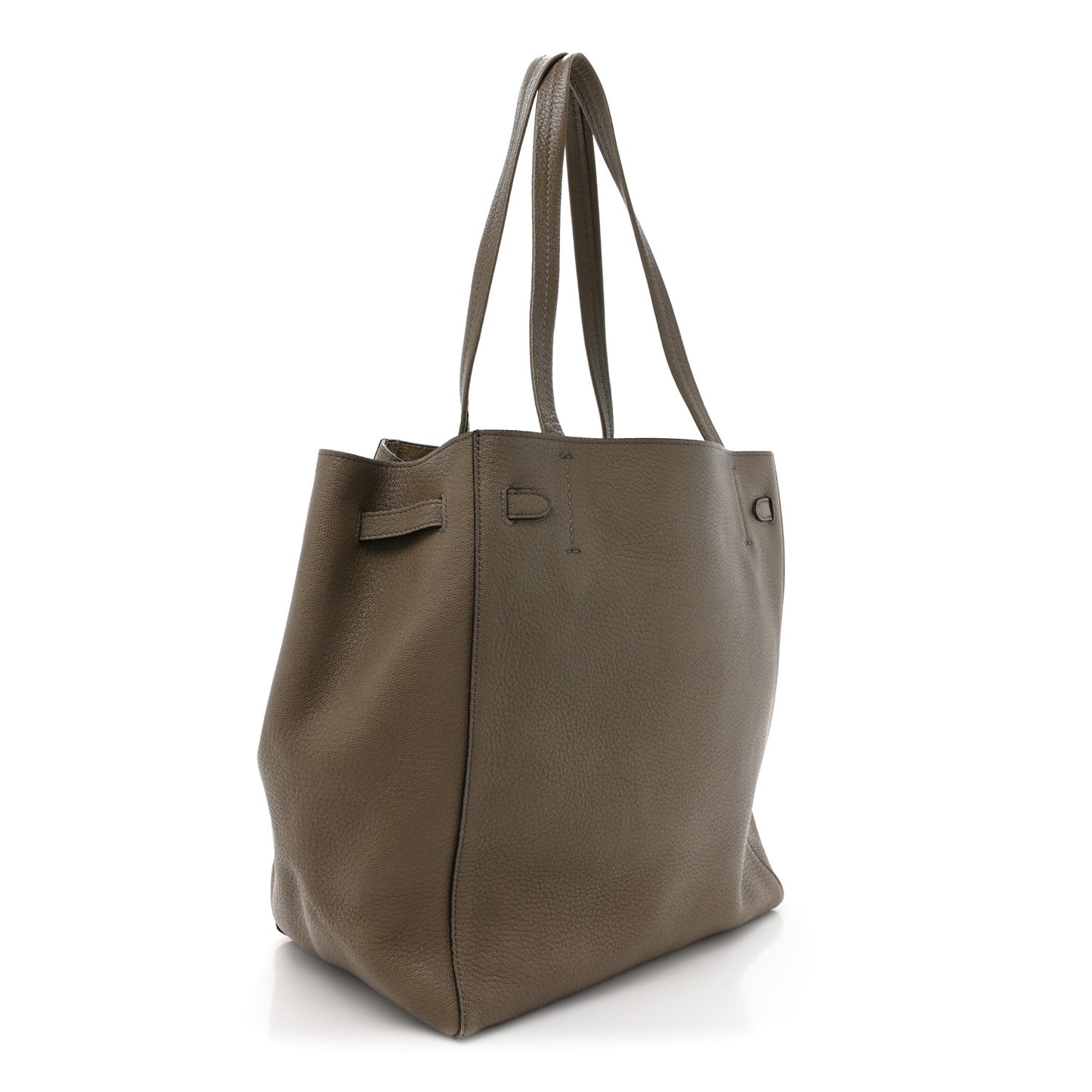 Soft Grained Calfskin Medium Belt Cabas Phantom Taupe