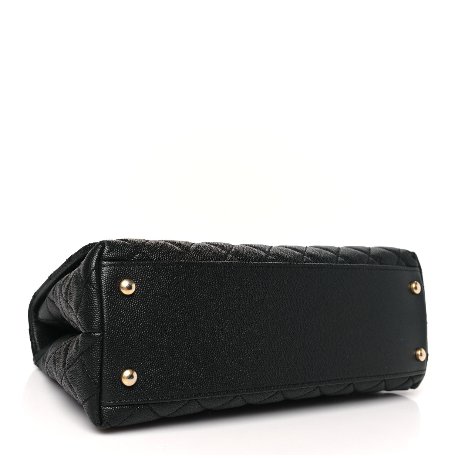 Chanel Caviar Lizard Embossed Quilted Small Coco Handle Flap Black 4 of 11