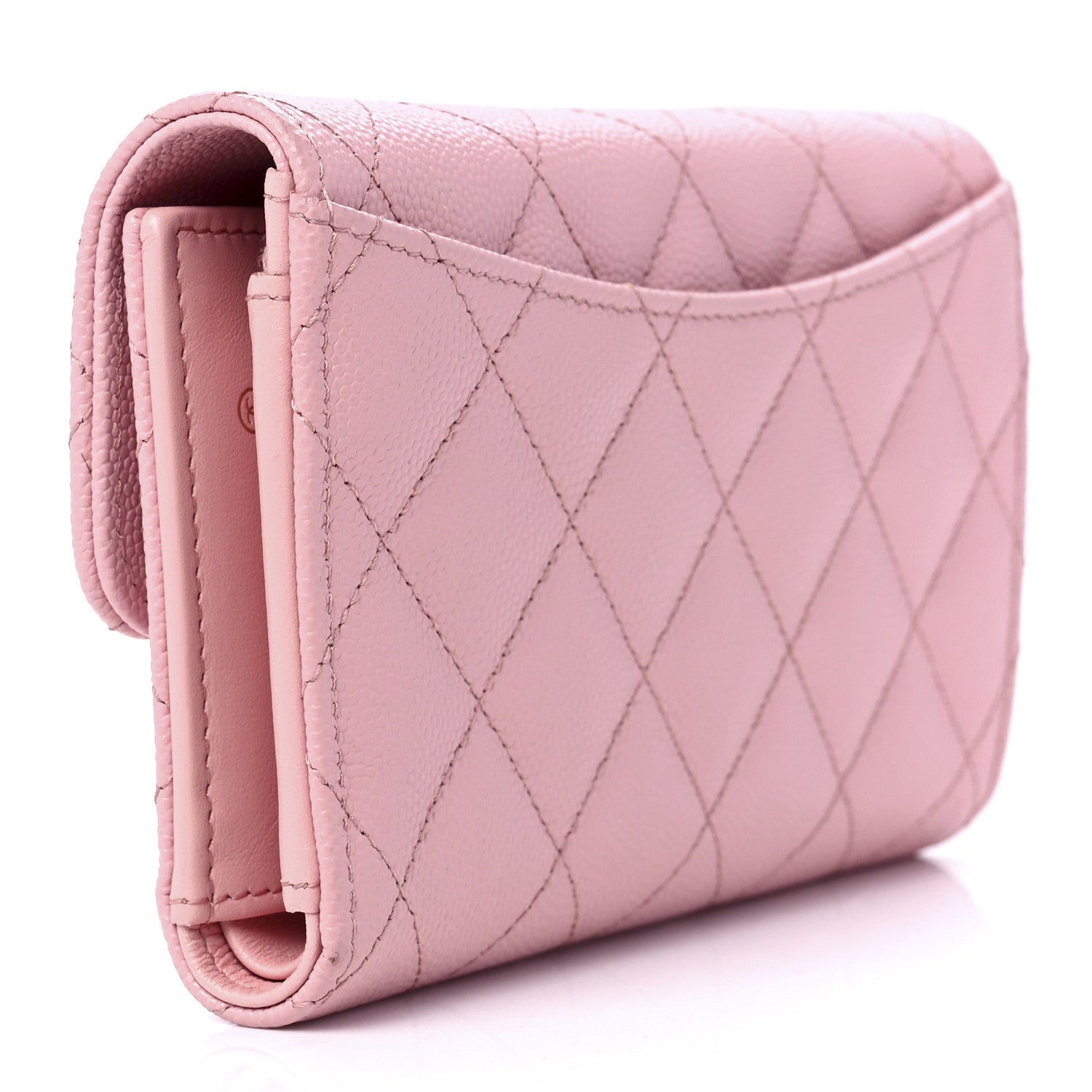 Chanel Caviar Quilted Medium Flap Wallet Pink 2 of 12