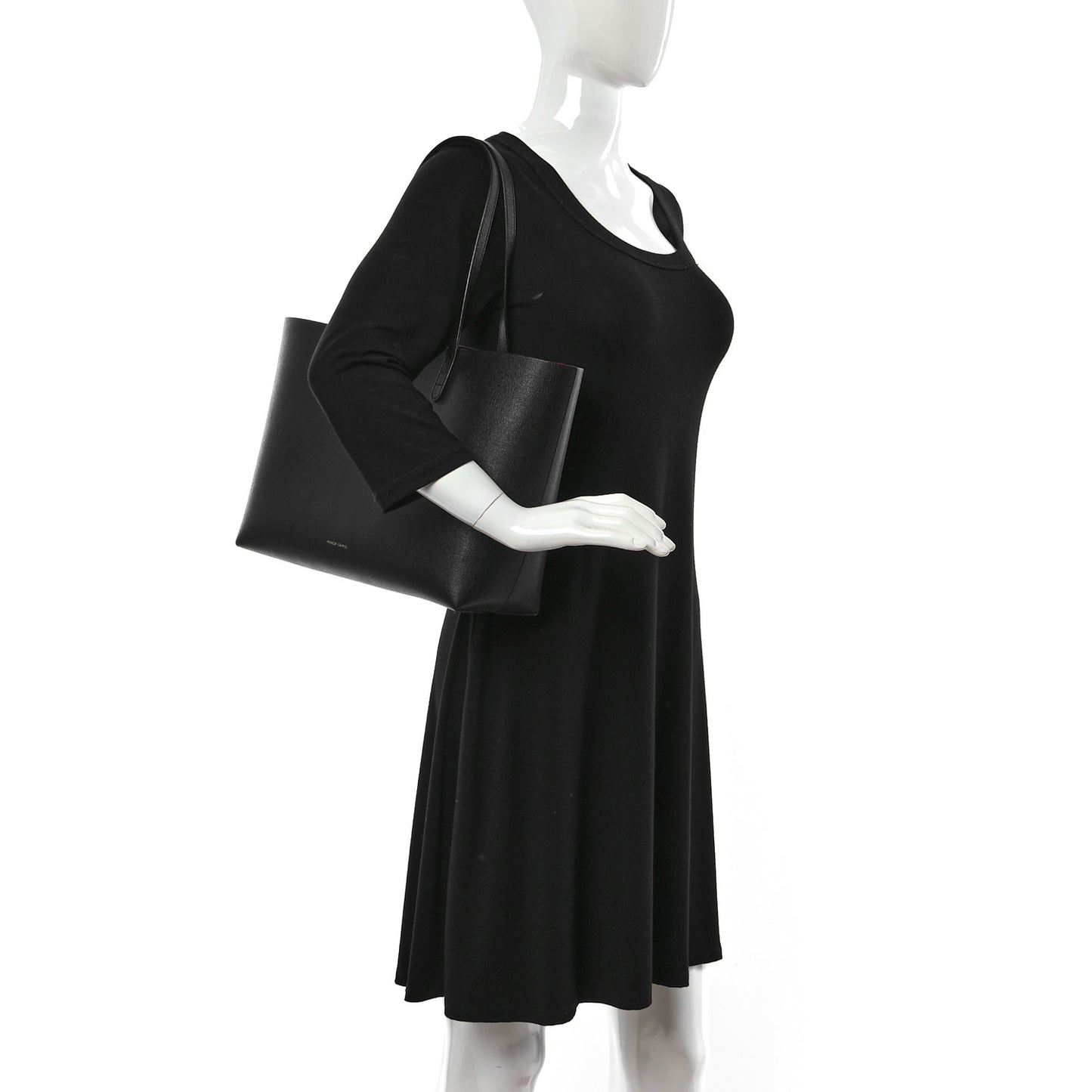 Saffiano Large Shopping Tote Black Flamma
