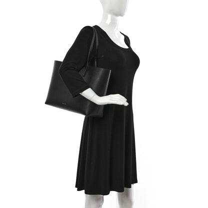 Mansur Gavriel Saffiano Large Shopping Tote Black Flamma 2 of 17