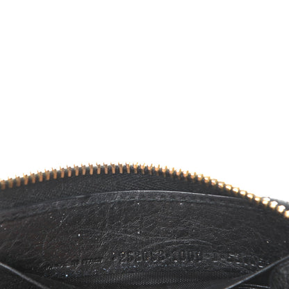Balenciaga Agneau Giant 12 Gold Hardware Continental Zip Around Wallet Black 7 of 8