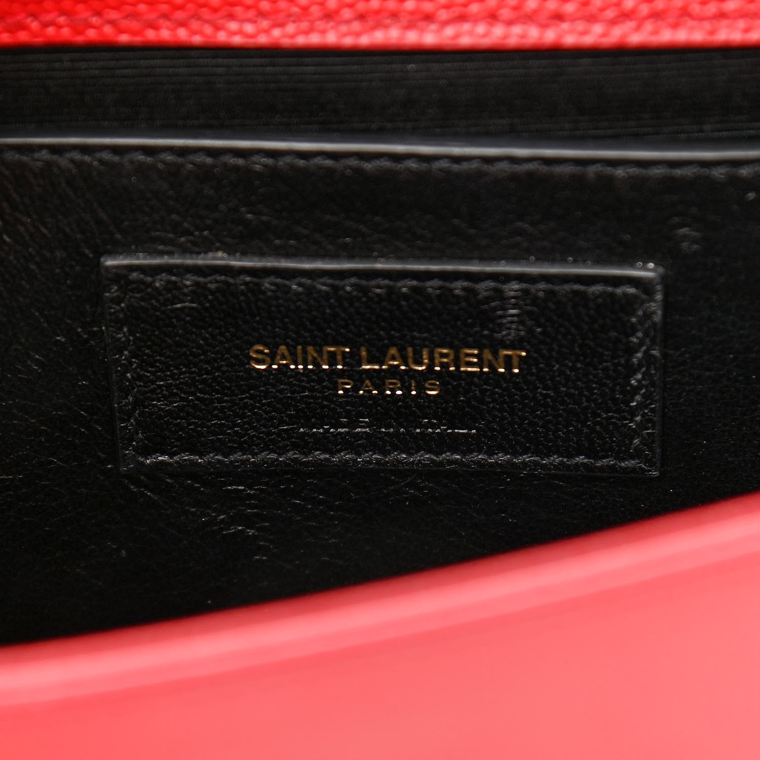 Saint Laurent Grain De Poudre Small Monogram Kate Satchel Red 7 of 11