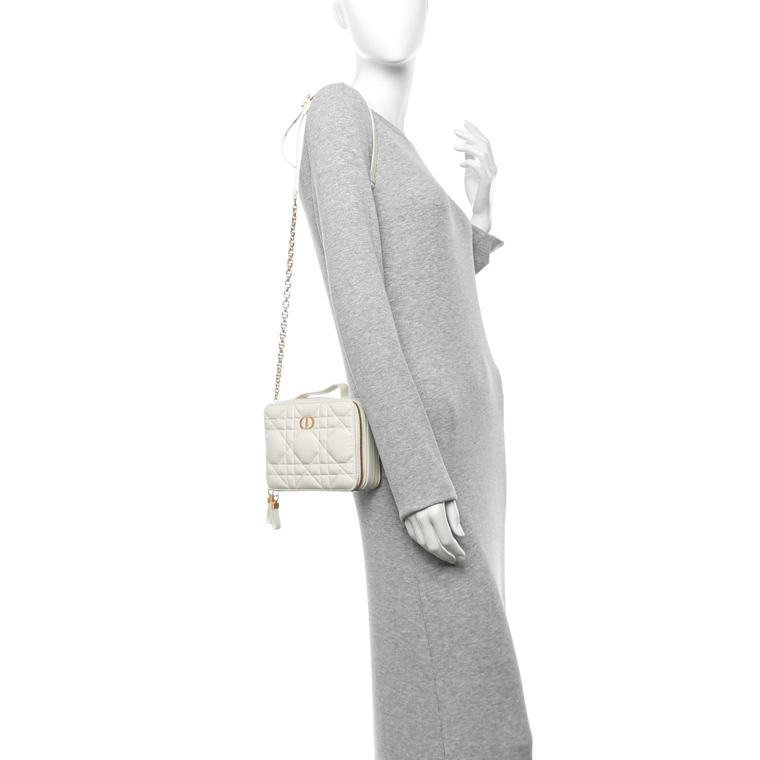 Christian Dior Calfskin Macrocannage Caro Box Bag Latte 1734799