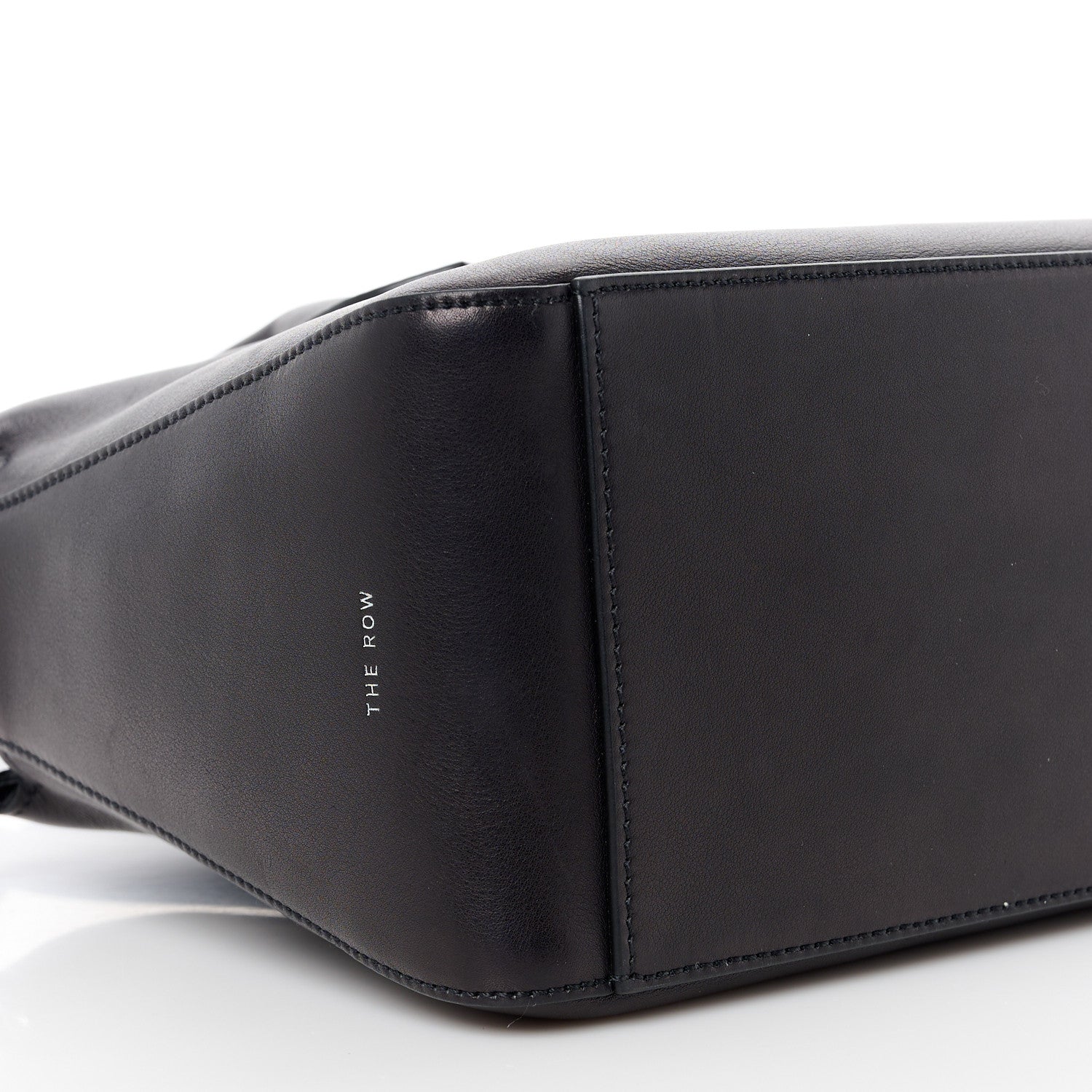 The Row Polished Saddle Calfskin E/W Top Handle Bag Black 8 of 11