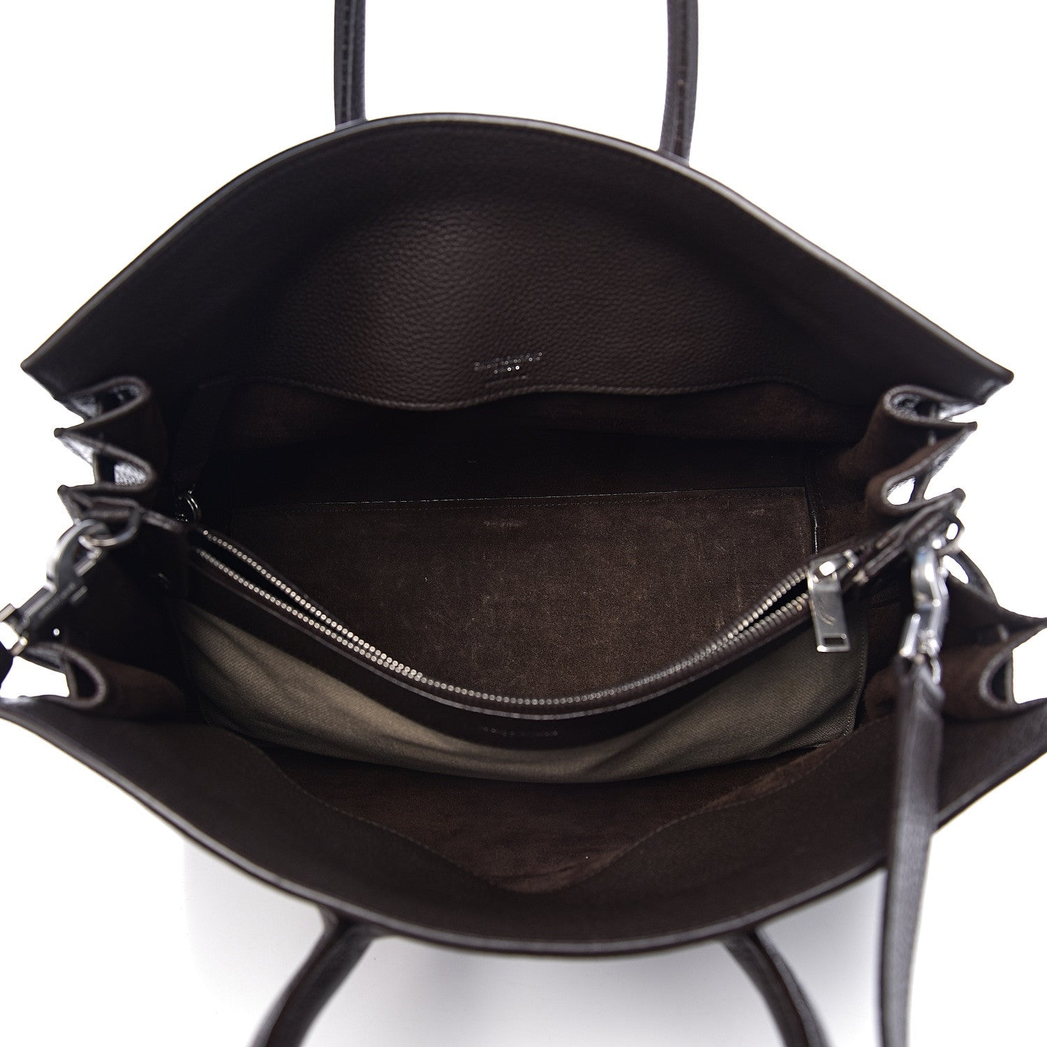 Saint Laurent Grained Calfskin Small Supple Sac De Jour Dark Brown 4 of 11