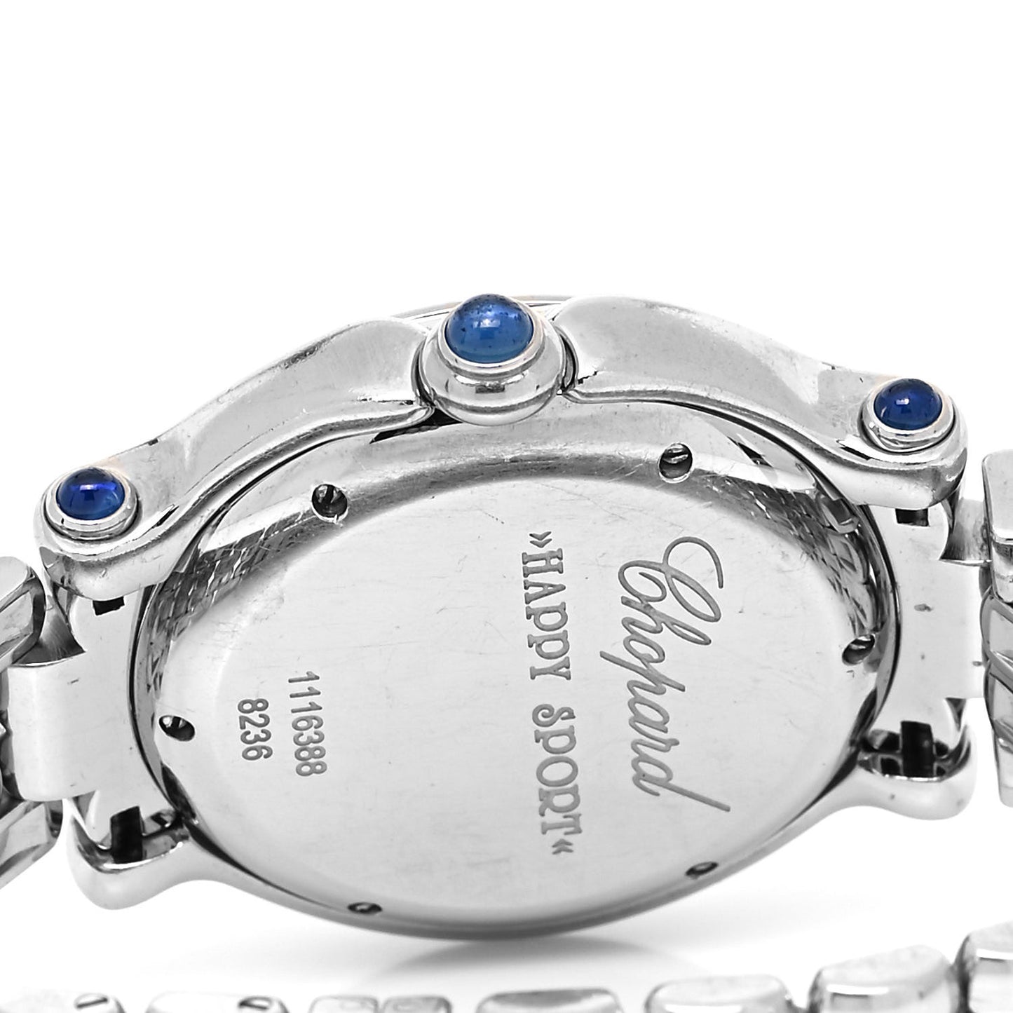 Stainless Steel Diamond Pave Bezel 32mm Happy Sport Quartz Watch