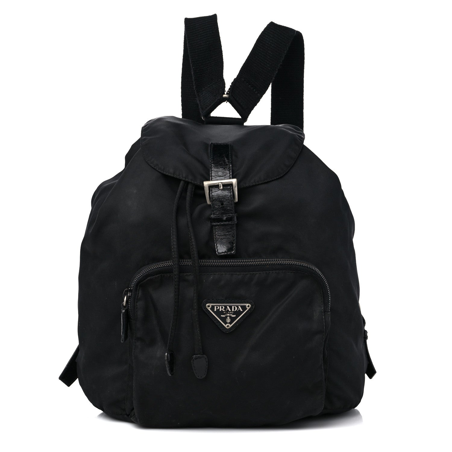 Prada Tessuto Nylon Vela Cinch Backpack Black 1 of 16
