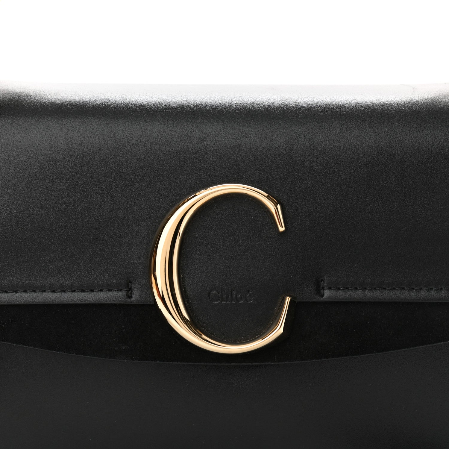 Chloe Calfskin Small C Double Carry Black 7 of 9