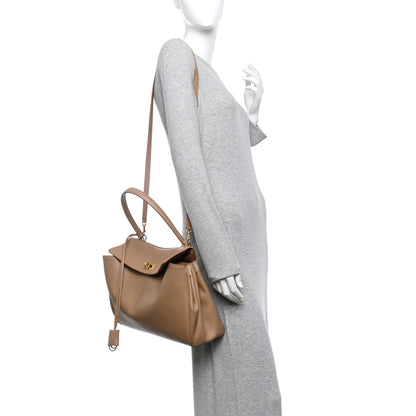 Balenciaga Natural Smooth Calfskin Medium Rodeo Top Handle Handbag Latte 2 of 9