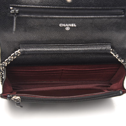 Chanel Caviar Quilted Wallet On Chain WOC Black 5 of 12