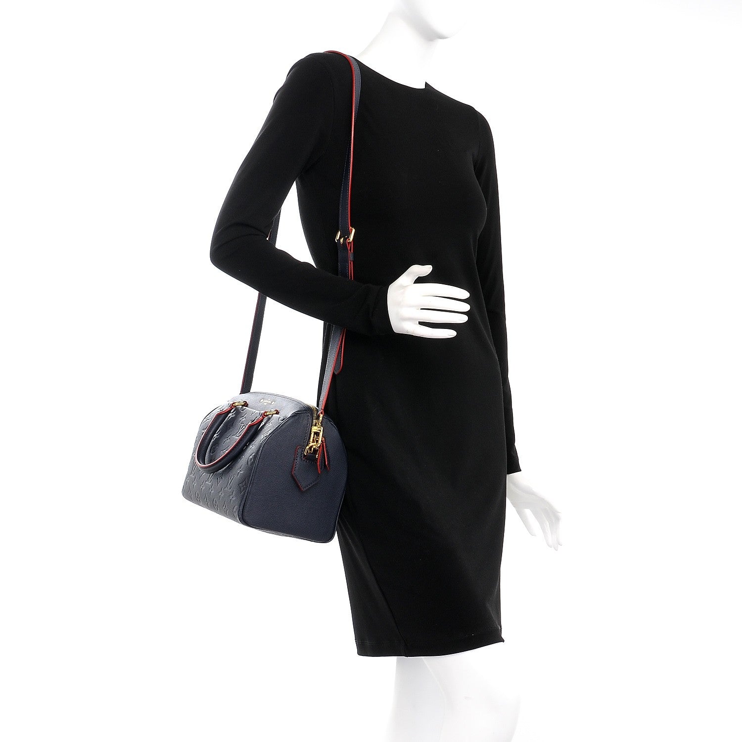 Louis Vuitton Empreinte Speedy Bandouliere 25 NM Marine Rouge 2 of 8