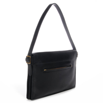 Celine Calfskin Medium Diamond Shoulder Bag Black 3 of 10
