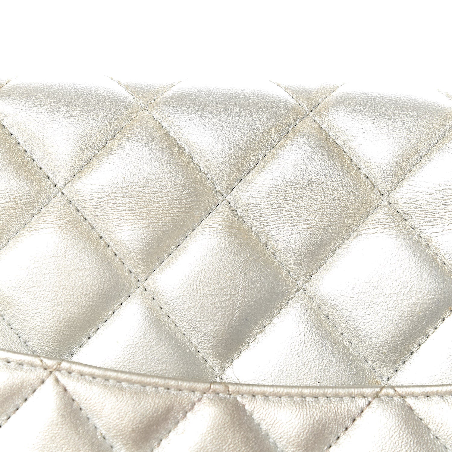 Chanel Metallic Lambskin Quilted Maxi Single Flap Silver 9 of 16