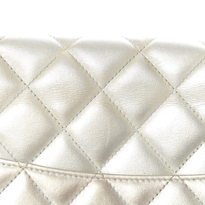 Chanel Metallic Lambskin Quilted Maxi Single Flap Silver 9 of 16