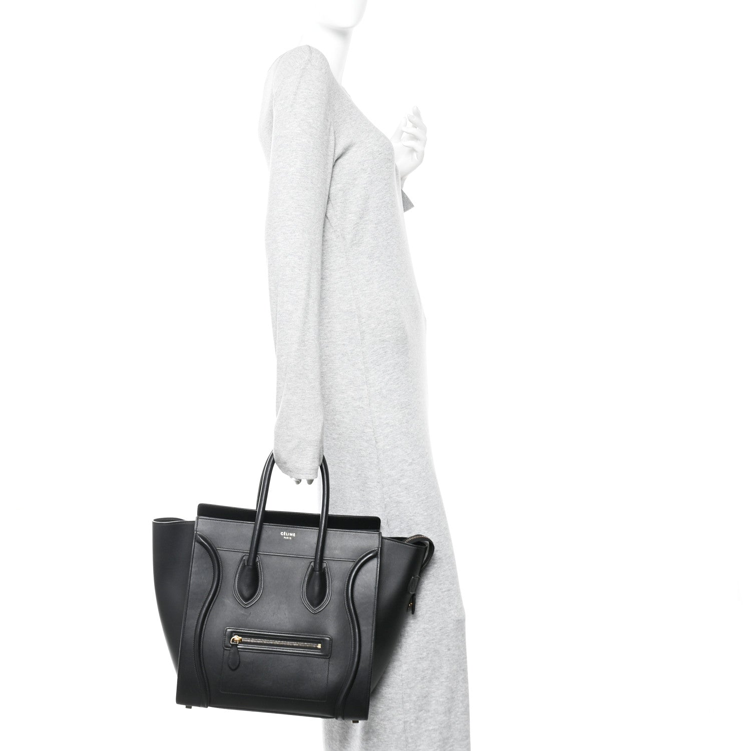 Celine Smooth Calfskin Mini Luggage Black 2 of 15