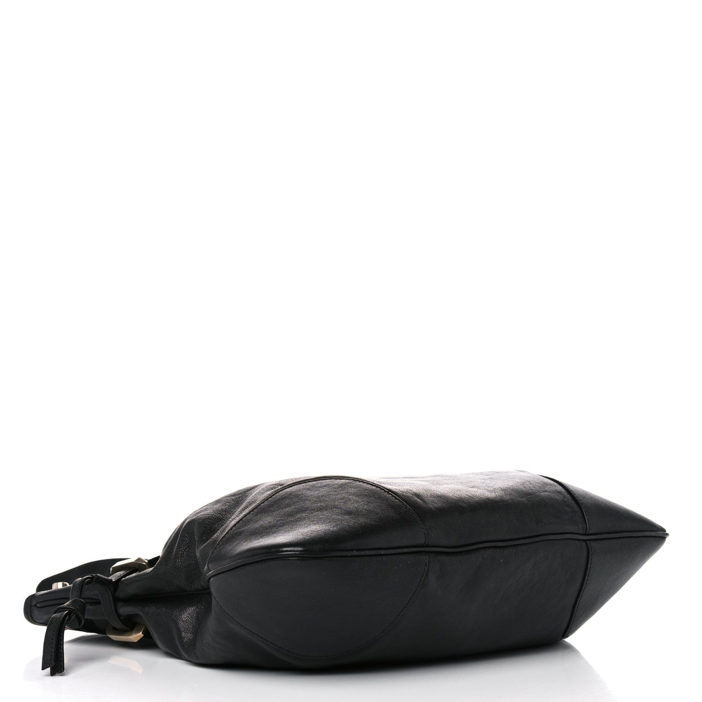 Sakai Calfskin Horsebit 1955 Cinch Top Messenger Bag Black