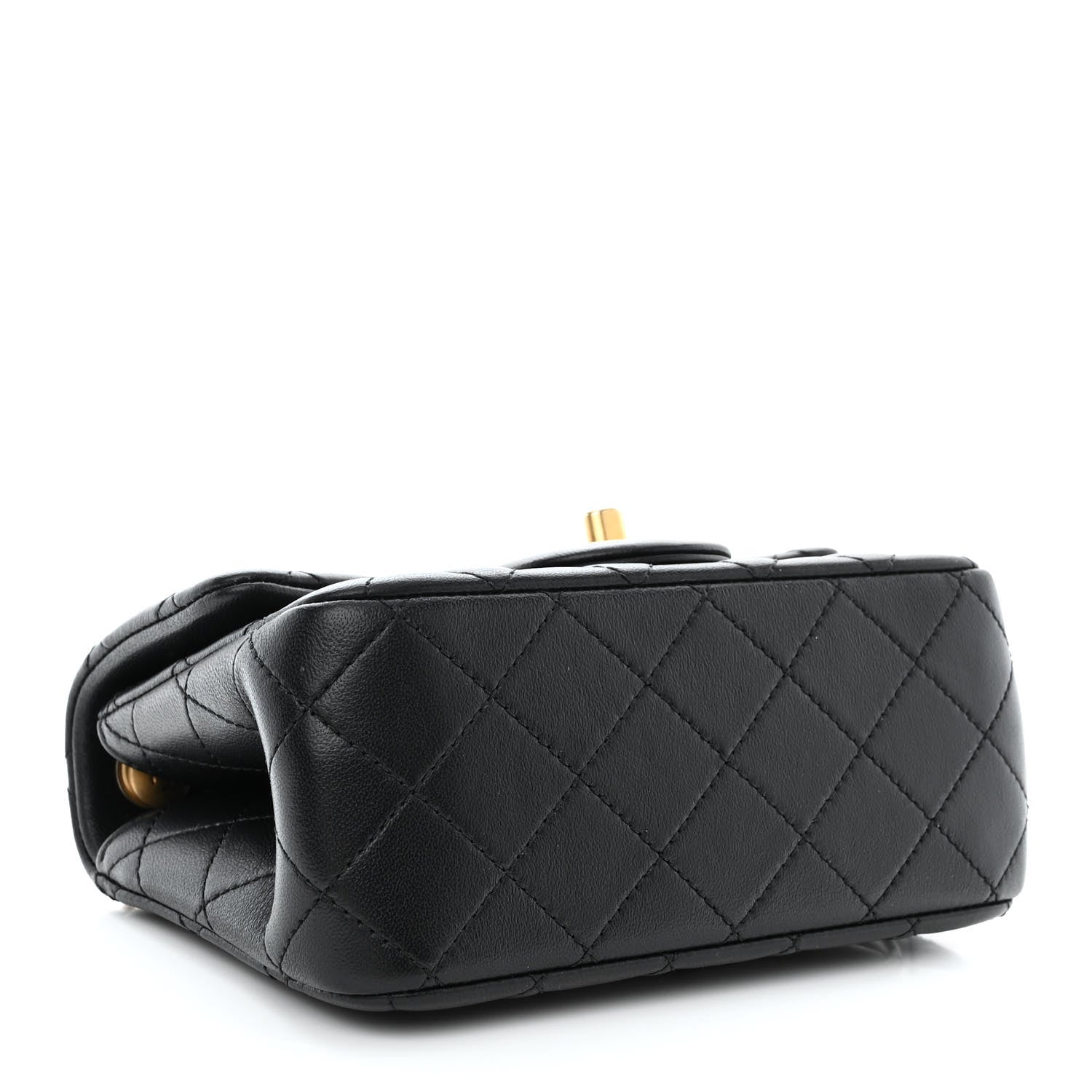 Chanel Lambskin Quilted Mini Sweet Camellia Flap Black 4 of 12