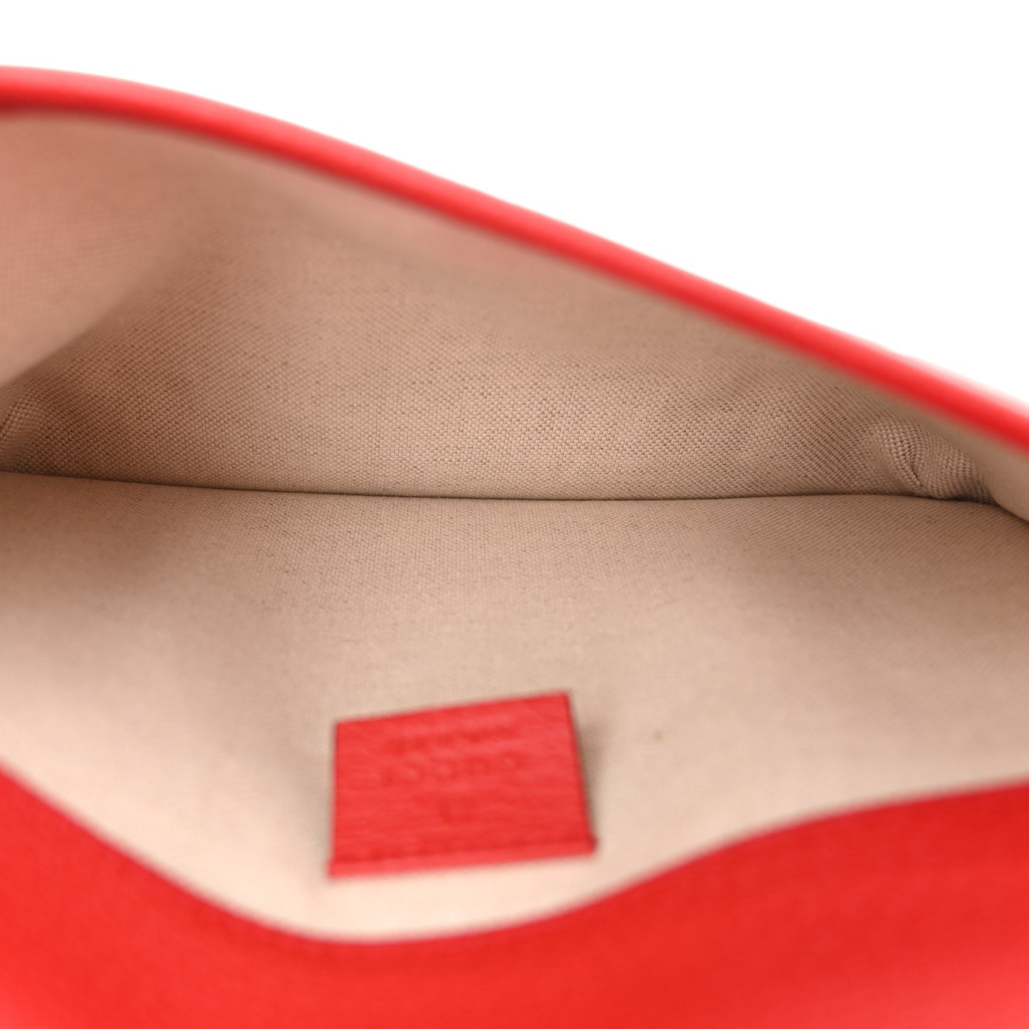 GG Supreme Monogram Apple Interlocking G Belt Bag Beige Multicolor Lobster Red