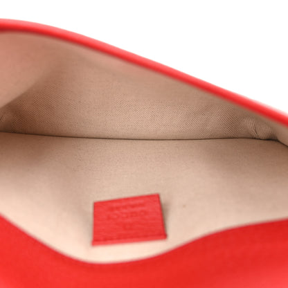 Gucci GG Supreme Monogram Apple Interlocking G Belt Bag Beige Multicolor Lobster Red 5 of 11