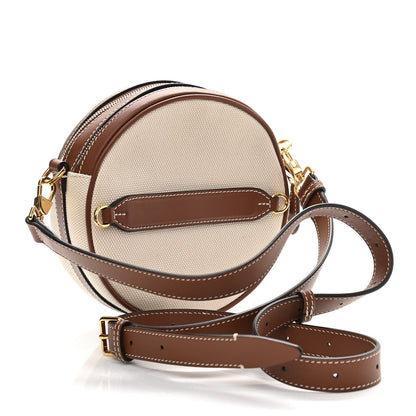 Burberry Cotton Canvas Mini Louise Crossbody Bag White Tan 3 of 12