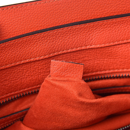 Celine Drummed Calfskin Mini Luggage Vermillion 8 of 12