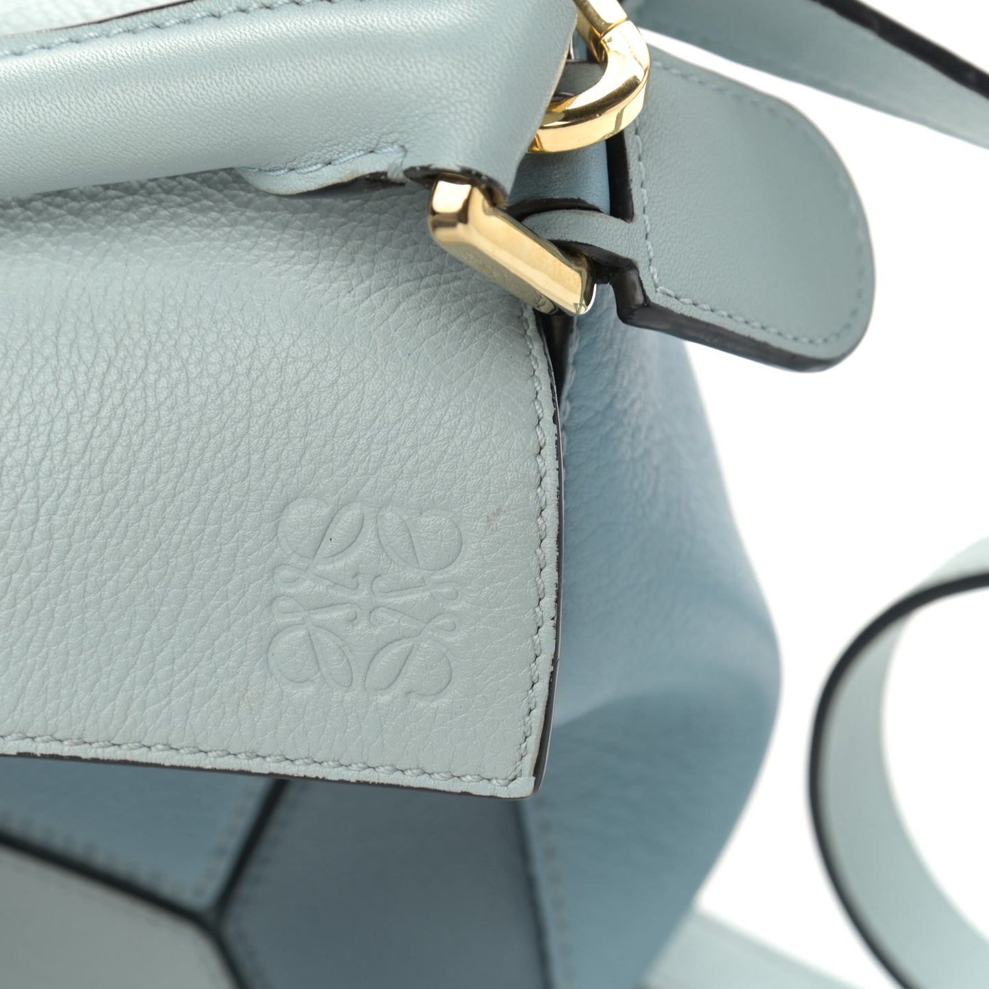Calfskin Small Puzzle Bag Aqua Light Blue Stone Blue