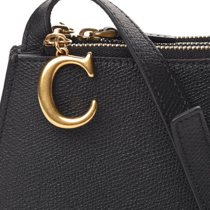 Christian Dior Grained Calfskin Saddle Pouch With Strap Black 10 of 12